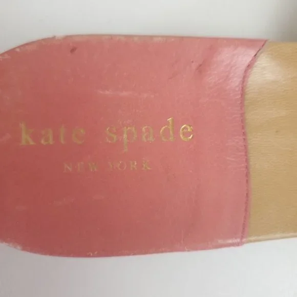 Kate Spade pink cream leather slide sandals - Picture 6 of 8